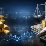 نمودار نوسانات قیمت طلا و نقره در کنار نمادهای سیاسی و جغرافیایی نشان‌دهنده ریسک‌های ژئوپلیتیکی بازار