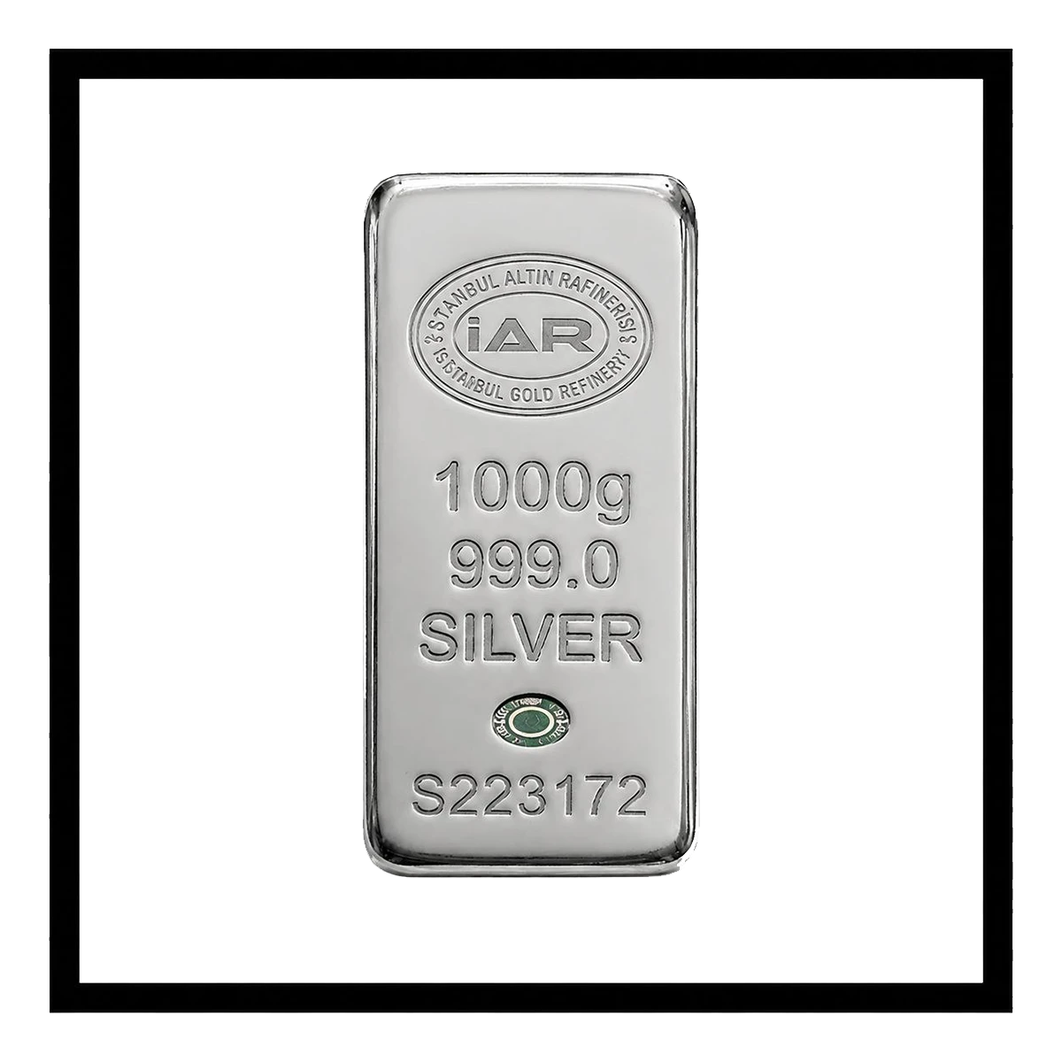 شمش نقره آی اِی آر 1 کیلوگرمی ترکیه با عیار 999.0