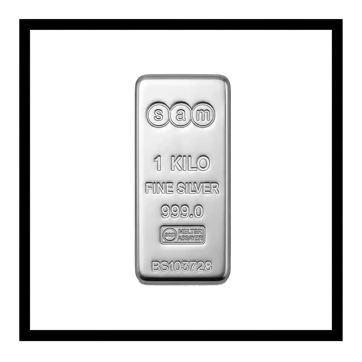 شمش نقره سام 1 کیلوگرمی امارات با عیار 999.0