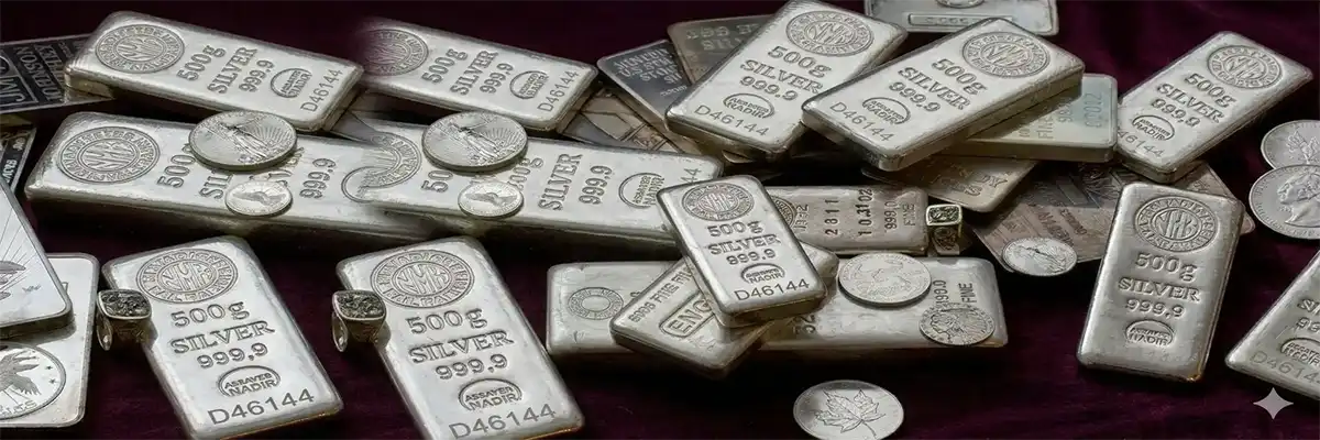 شمش نقره نادیر ۵۰۰ گرمی — Nadir 500g silver bar شمش نقره نادیر 500 گرمی عیار 999.9 با خلوص بالا و کیفیت ممتاز برای سرمایهگذاری - 500gr Nadir Silver Bar 999.9 Fine High Purity Investment Grade Silver