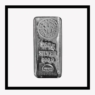 کار شماره 8 پیرا- شمش نقره نادیر 250 گرمی ترکیه عیار 999.9