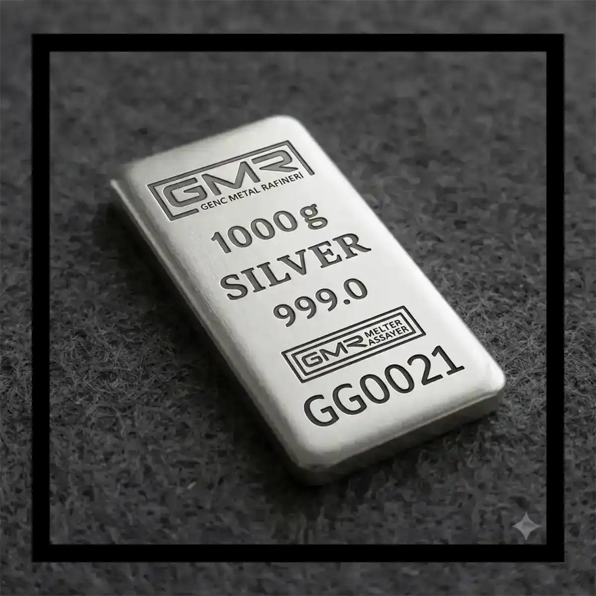 شمش نقره جی ام آر 1 کیلوگرمی ترکیه با عیار 999.0 - Image 4