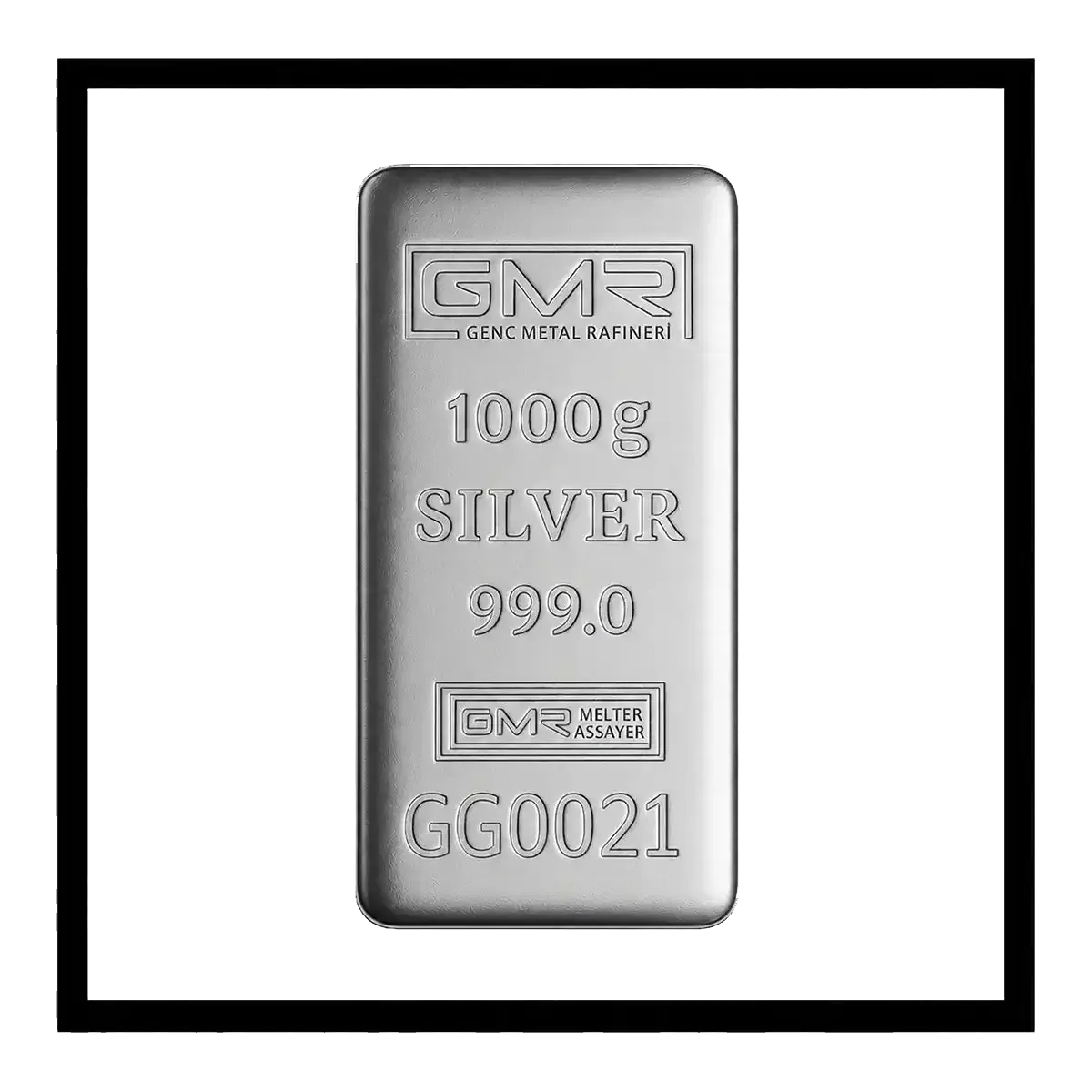 شمش نقره جی ام آر 1 کیلوگرمی ترکیه با عیار 999.0